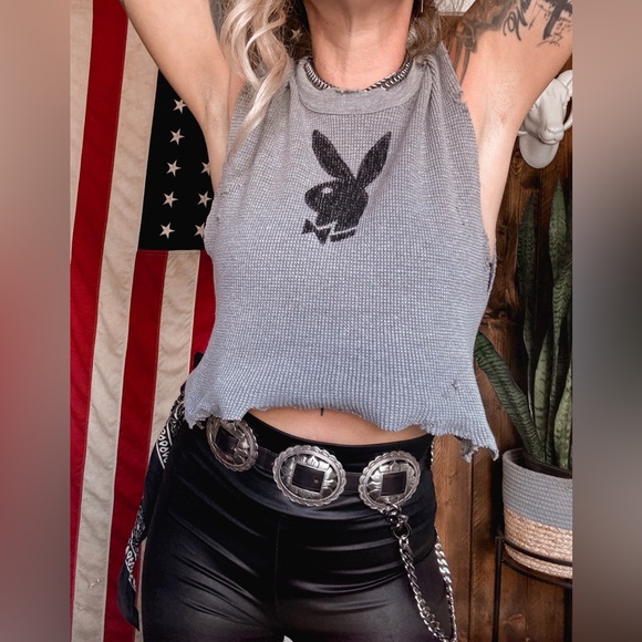 Playboy Waffle Tank - Picture 3 of 4